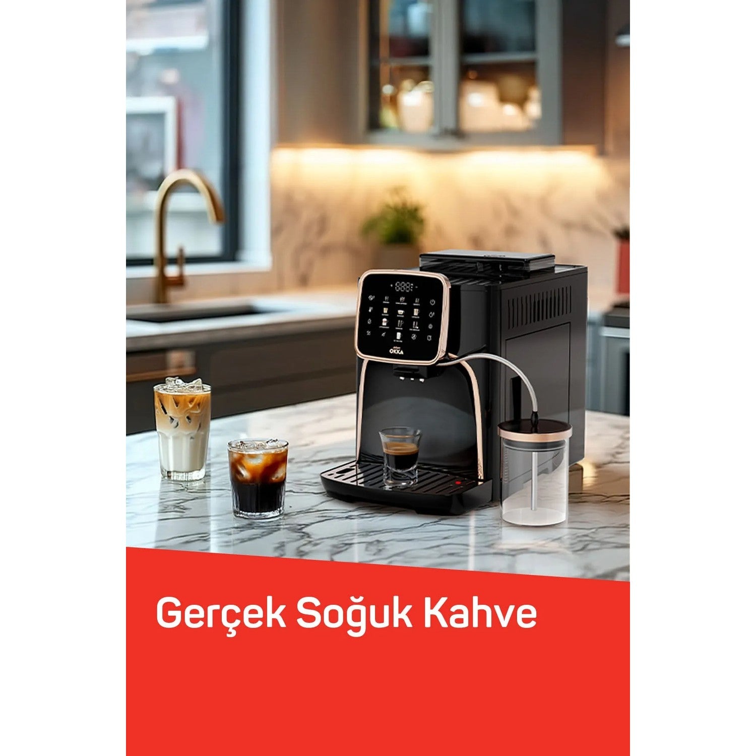Arzum OK0028 Okka Espresso Pro M Automatic Espresso Machine, Copper - MALLTURK