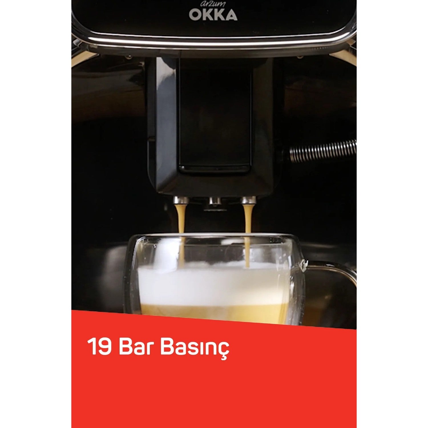Arzum OK0028 Okka Espresso Pro M Automatic Espresso Machine, Copper - MALLTURK