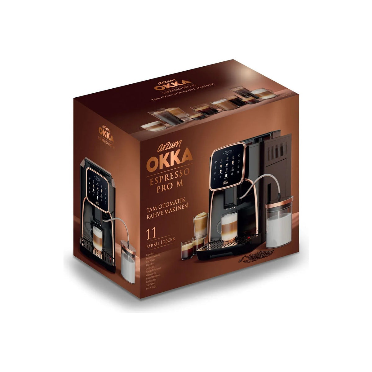Arzum OK0028 Okka Espresso Pro M Automatic Espresso Machine, Copper - MALLTURK