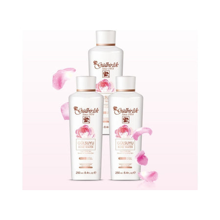 Rosense Rose Water 3-Piece Set 250 ml illuminating Natural Toner for All Skin Types - MALLTURK