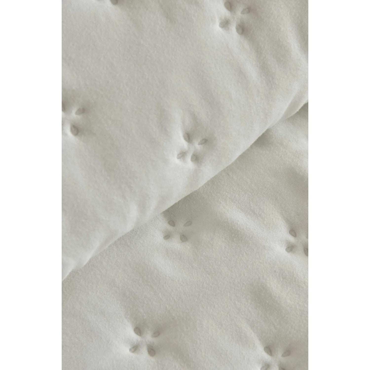 KaracaHome Viona Double Bedspread, Ecru, Cotton Polyester, Plain Theme, 240 x 260 cm - MALLTURK