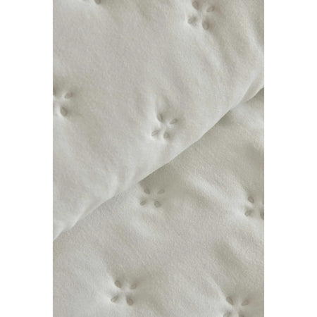 KaracaHome Viona Double Bedspread, Ecru, Cotton Polyester, Plain Theme, 240 x 260 cm - MALLTURK