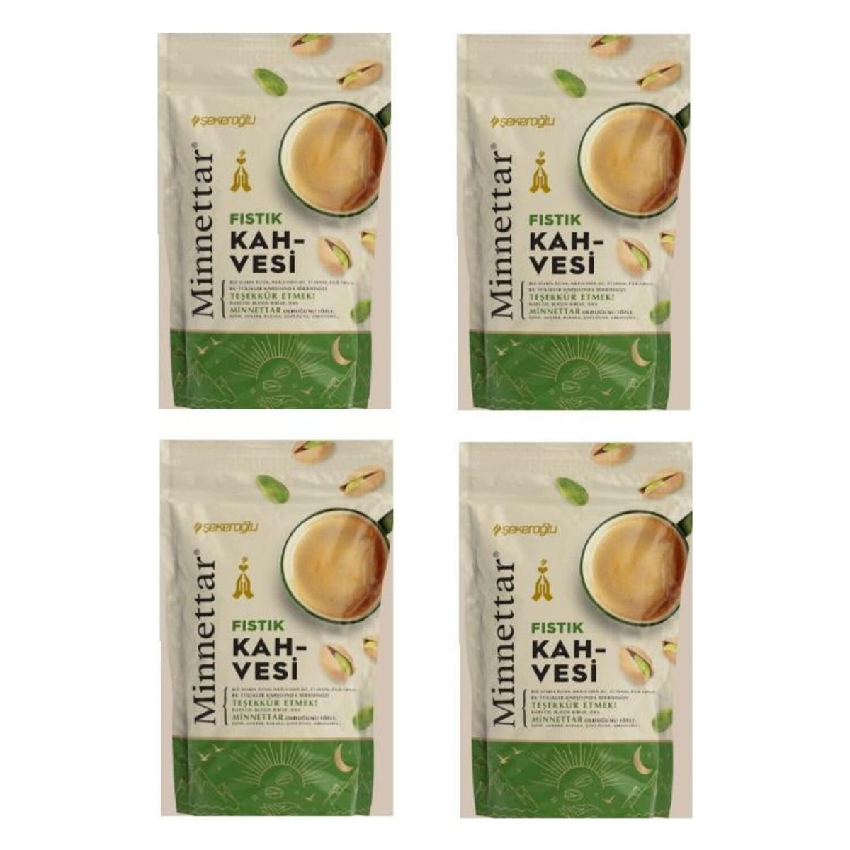 sekeroglu Grateful Pistachio Turkish Coffee 165g - 4-Pack - MALLTURK