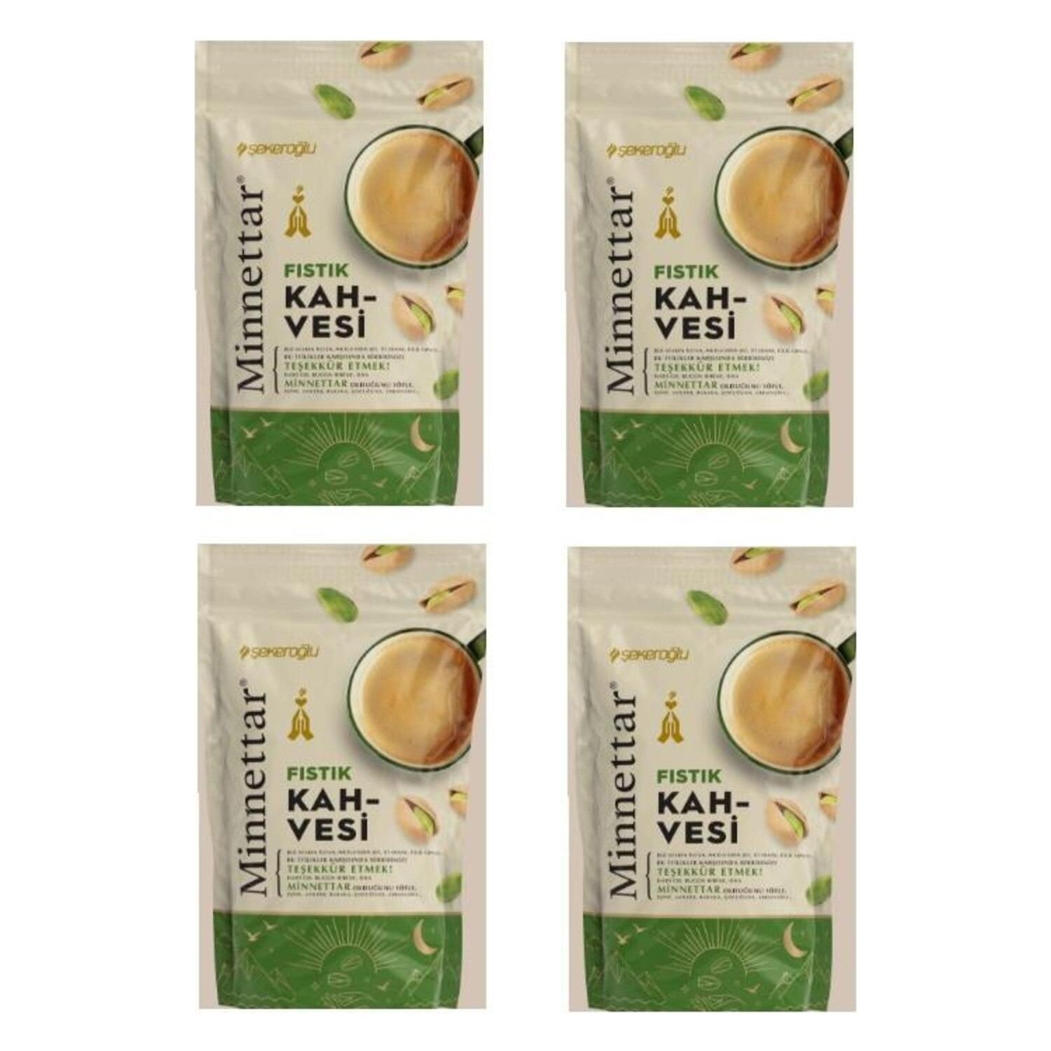 sekeroglu Grateful Pistachio Turkish Coffee 165g - 4-Pack - MALLTURK