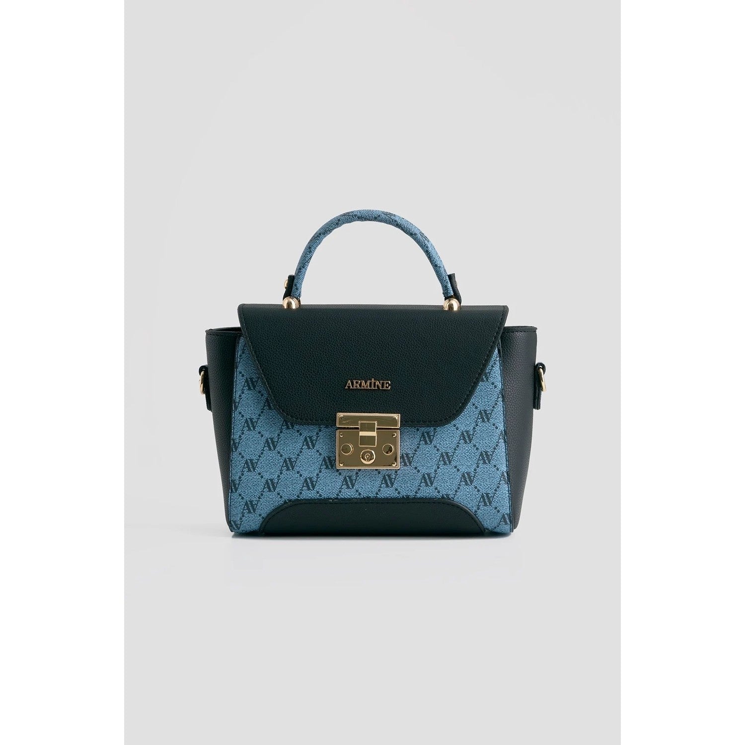 Armine Polka Dot Bag Blue Stylish Women's Bag - MALLTURK