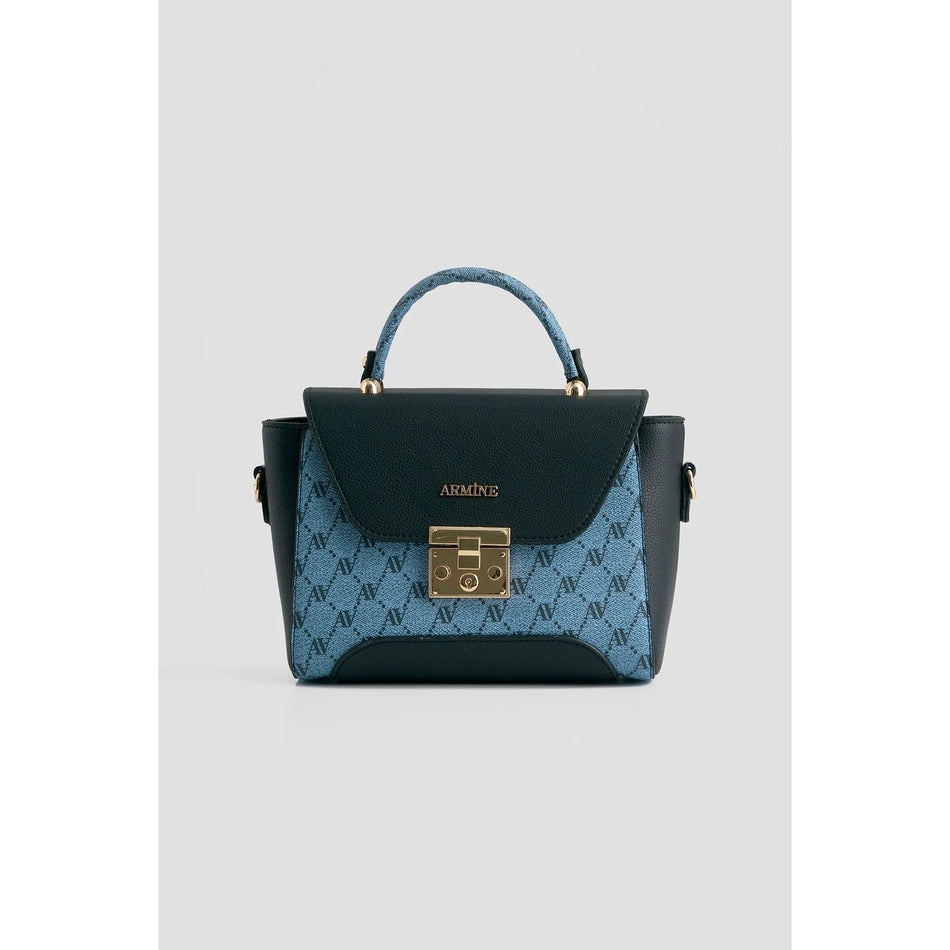 Armine Polka Dot Bag Blue Stylish Women's Bag - MALLTURK