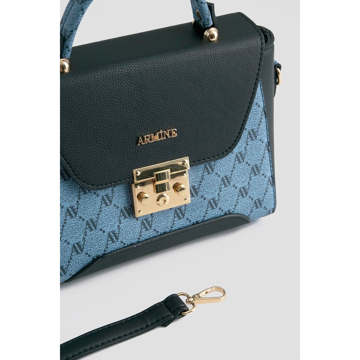 Armine Polka Dot Bag Blue Stylish Women's Bag - MALLTURK
