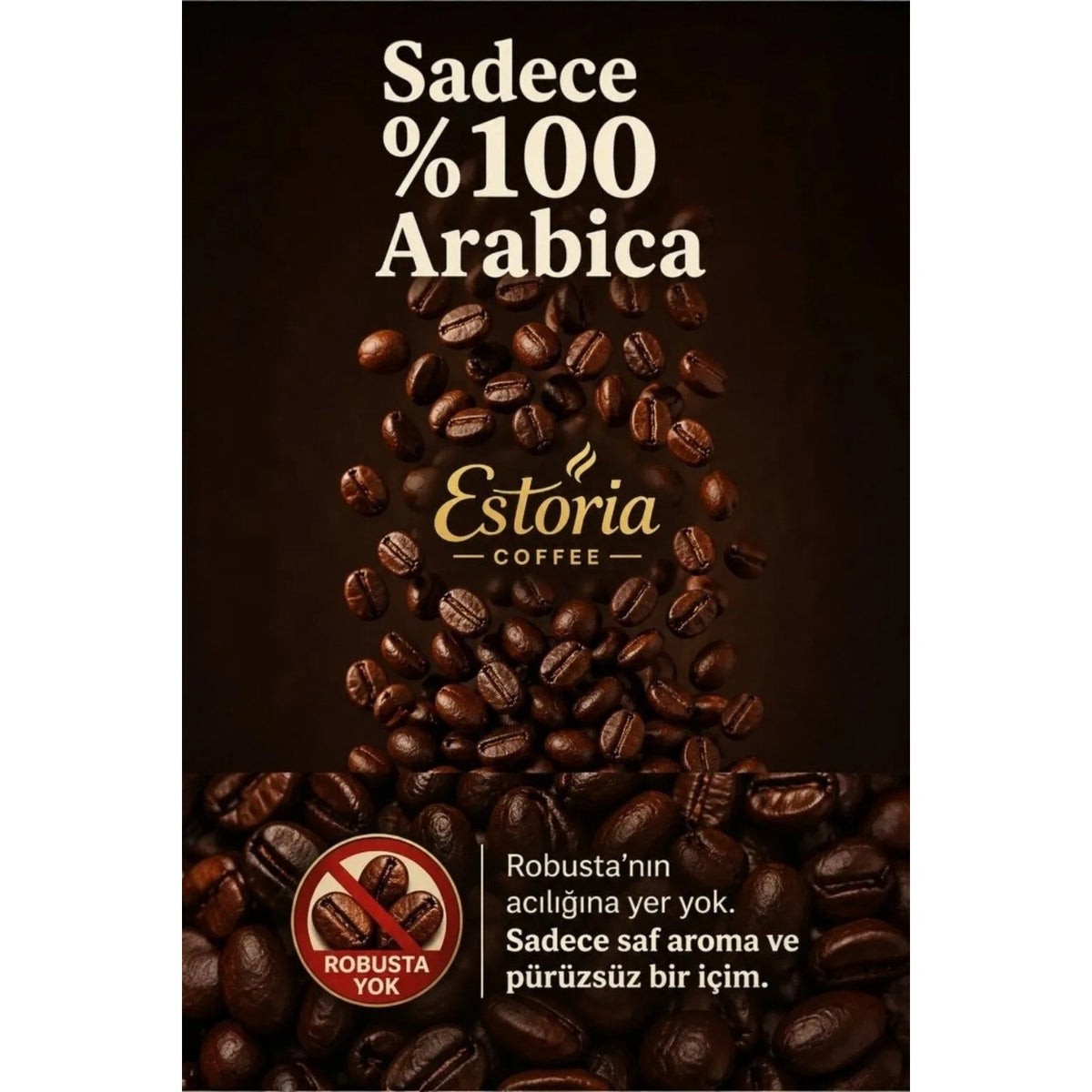 Estoria Coffee Turkish Coffee 250g | Traditional Flavor | Rich Foam | Medium Roast | Ground - MALLTURK