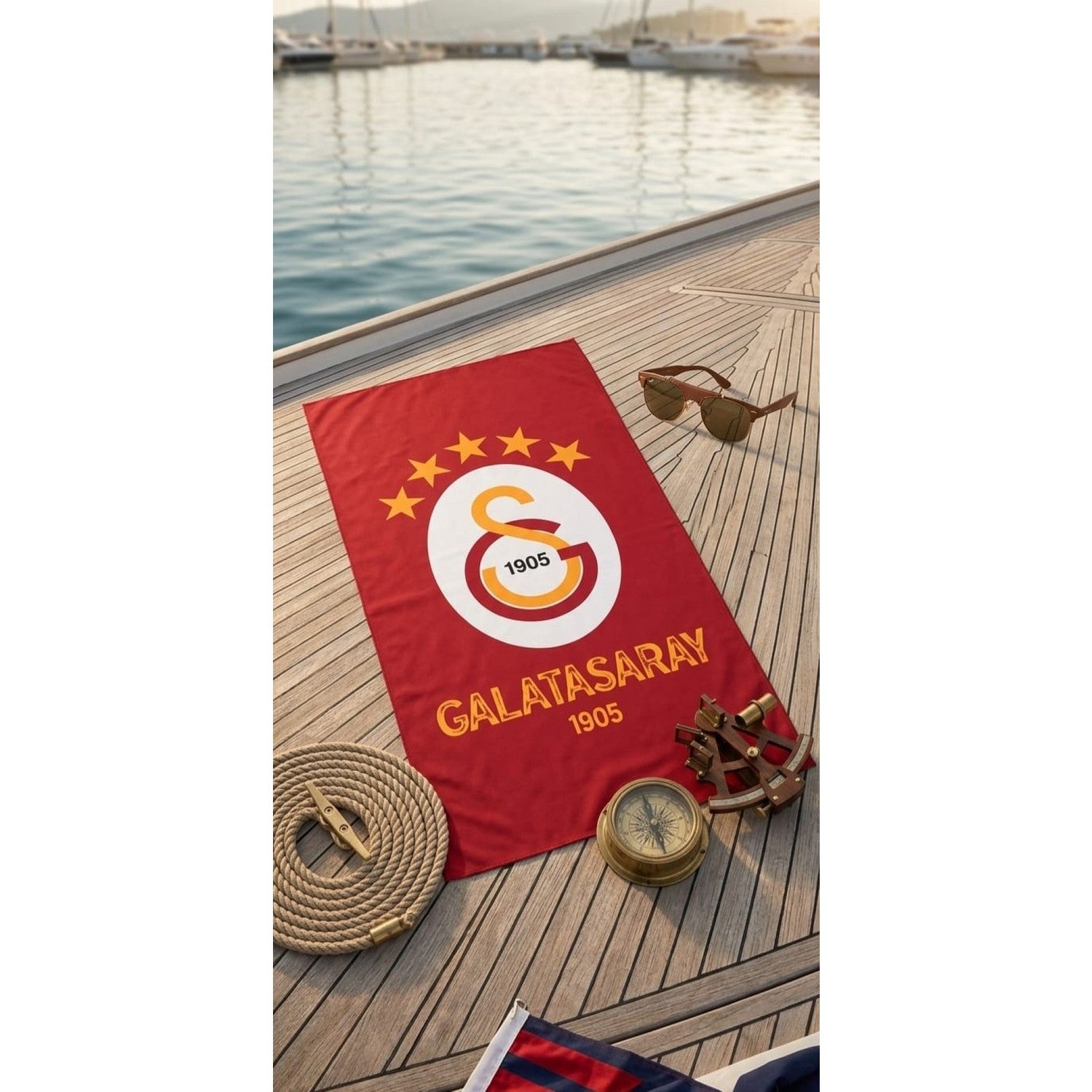 Crown New Season Licensed Galatasaray Beach Cover Red - MALLTURK