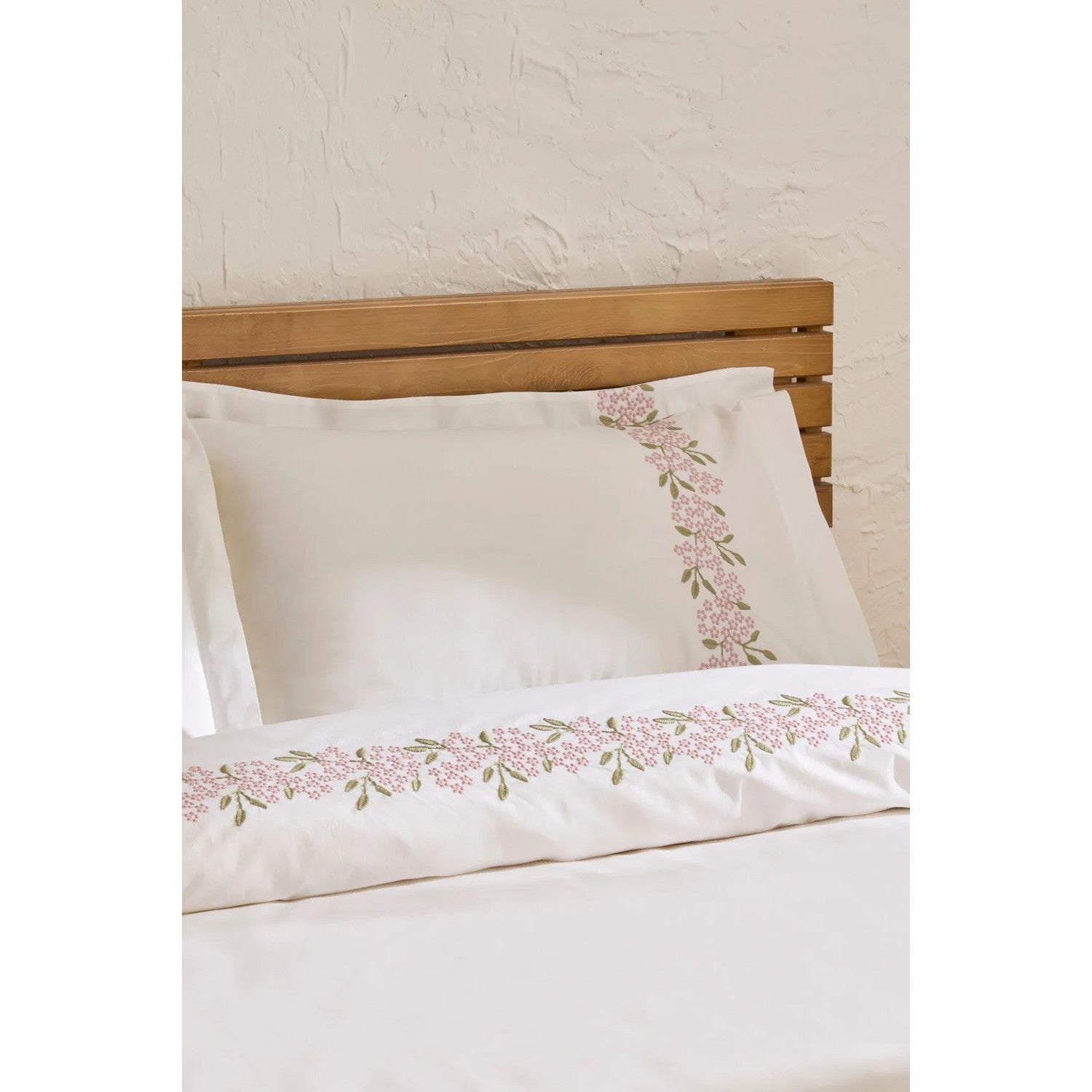 Karaca Home Rosven Embroidered Double Duvet Cover Set White - MALLTURK