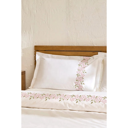 Karaca Home Rosven Embroidered Double Duvet Cover Set White - MALLTURK