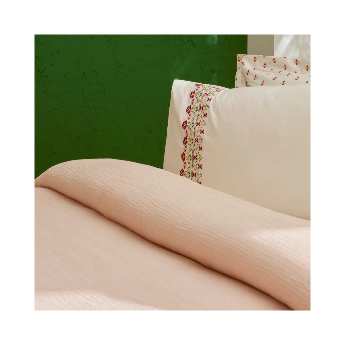 Karaca Home Vion 100% Cotton Nish Set Double Bed Quilted Bedding Set Multicolour - MALLTURK