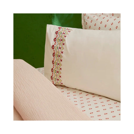 Karaca Home Vion 100% Cotton Nish Set Double Bed Quilted Bedding Set Multicolour - MALLTURK