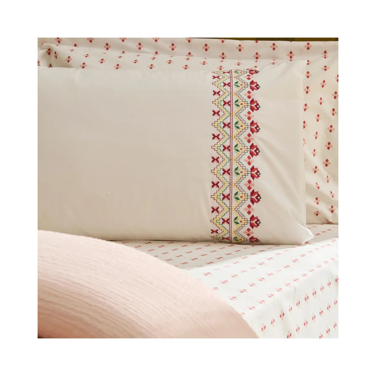 Karaca Home Vion 100% Cotton Nish Set Double Bed Quilted Bedding Set Multicolour - MALLTURK