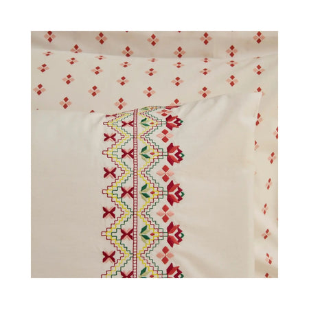 Karaca Home Vion 100% Cotton Nish Set Double Bed Quilted Bedding Set Multicolour - MALLTURK