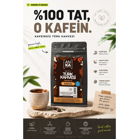 Anka Coffee Decaffeinated Ground Turkish Coffee 200g - MALLTURK