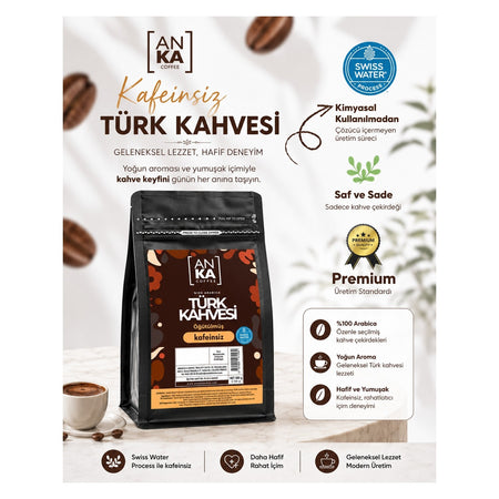 Anka Coffee Decaffeinated Ground Turkish Coffee 200g - MALLTURK
