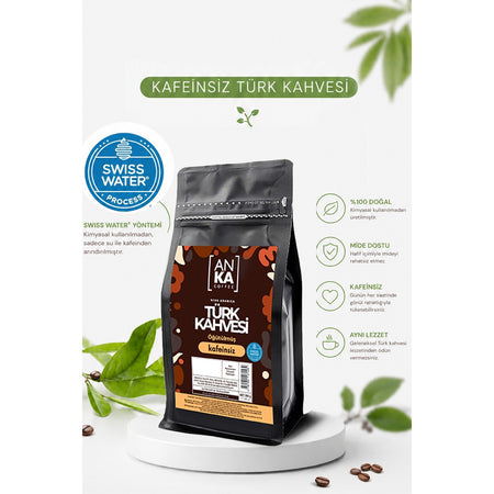 Anka Coffee Decaffeinated Ground Turkish Coffee 200g - MALLTURK