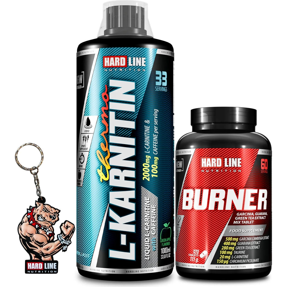 Hardline Nutrition Hardline Thermo L-Carnitine Green Apple + Burner Combination 1000 ml Ingredients Information - Made in Türkiye - MALLTURK