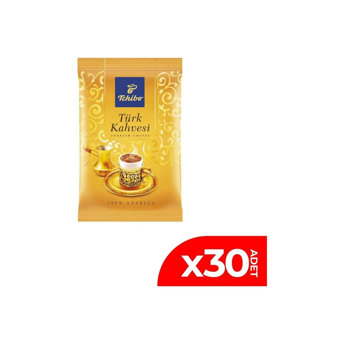 Tchibo 100 gr x 30 Pack Turkish Coffee 3 kg Experience Special Roasted Coffee with intense Aroma - MALLTURK