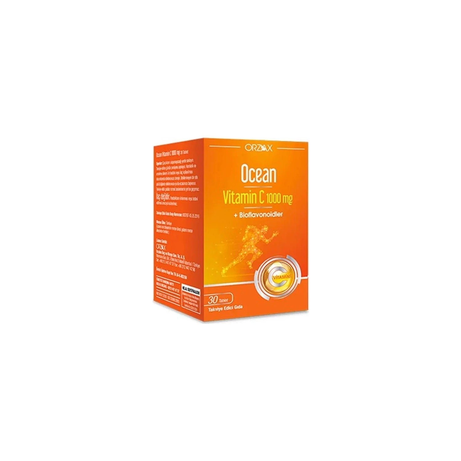 Orzax Ocean Vitamin C 1000 mg Bioflavonoidler 30 Tablet - MALLTURK