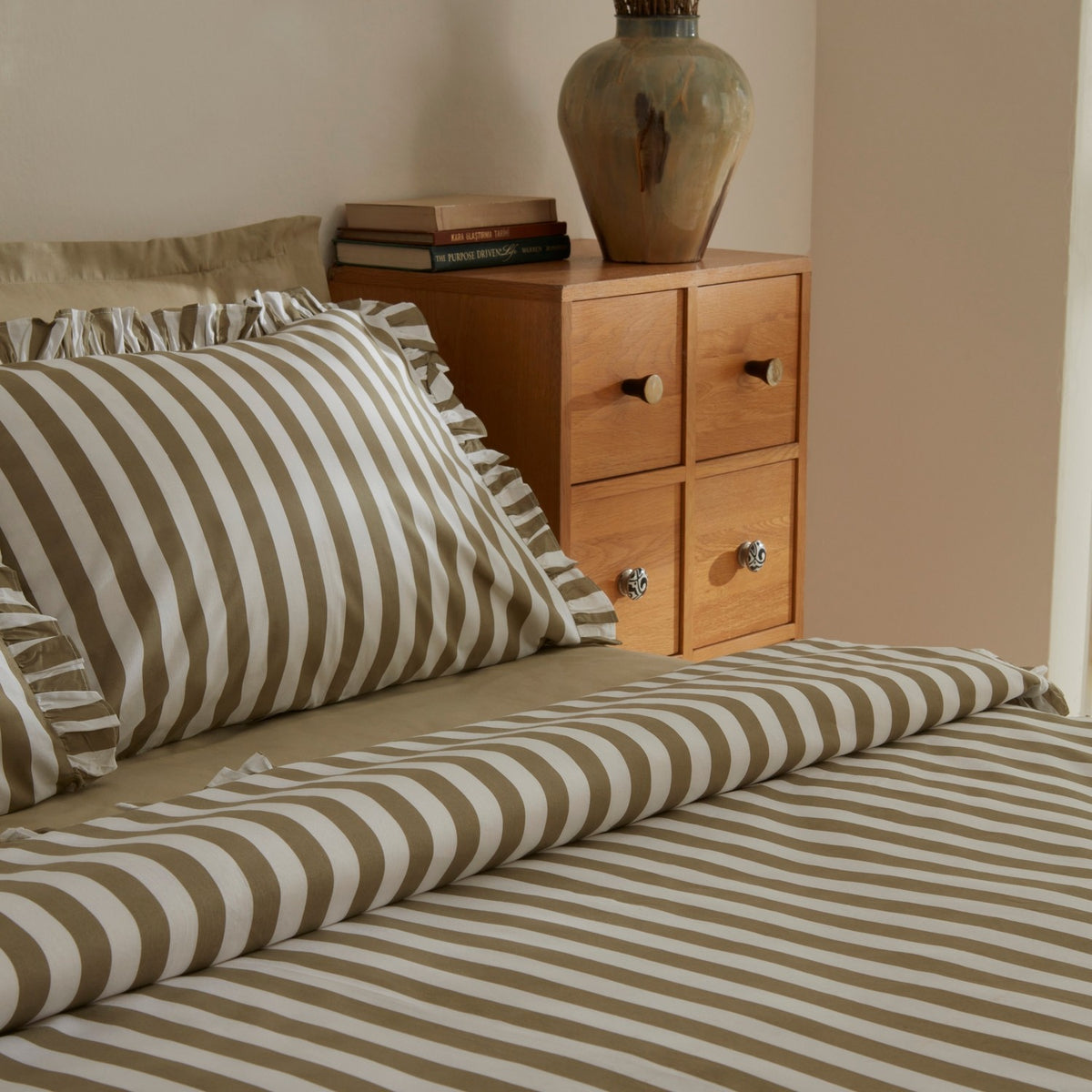Karaca Home Ripple Single Duvet Cover Set Green - MALLTURK