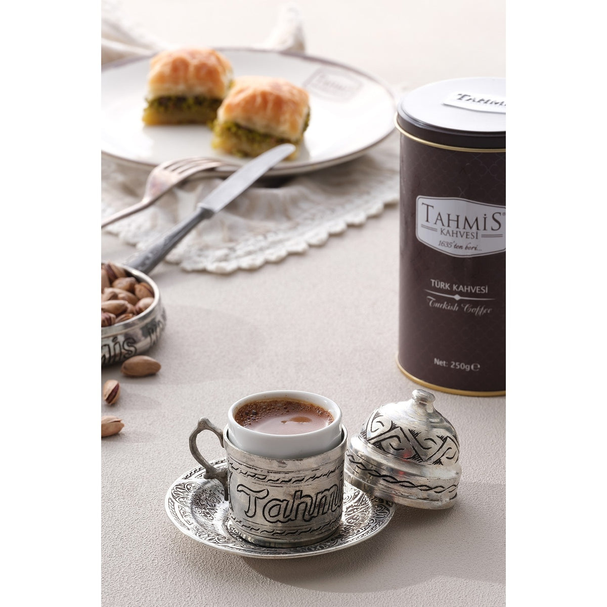 Tahmis 250 gr Tin Can Tahmis Coffee Turkish Coffee Traditional Flavor Since 1635 - MALLTURK