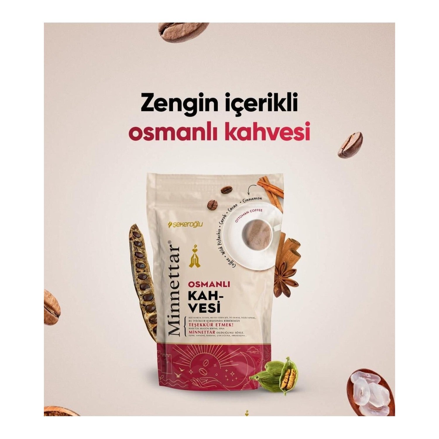 Sekeroglu Minnettar Ottoman Coffee 165 g - MALLTURK
