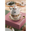 Kütahya Porselen Bone Luna 4-Piece Teapot and Tea Cup Set