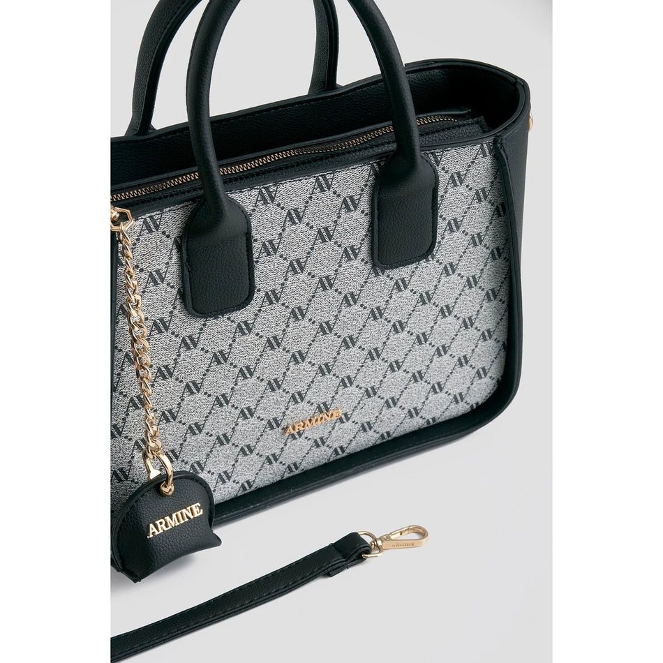Armine Polka Dot Bag Grey Elegant Women's Handbag - MALLTURK