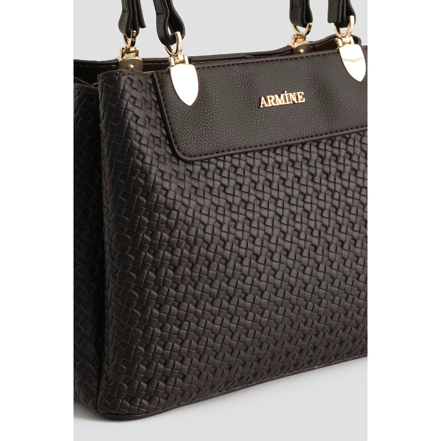 Armine Knitted Bag Coffee Elegant - MALLTURK