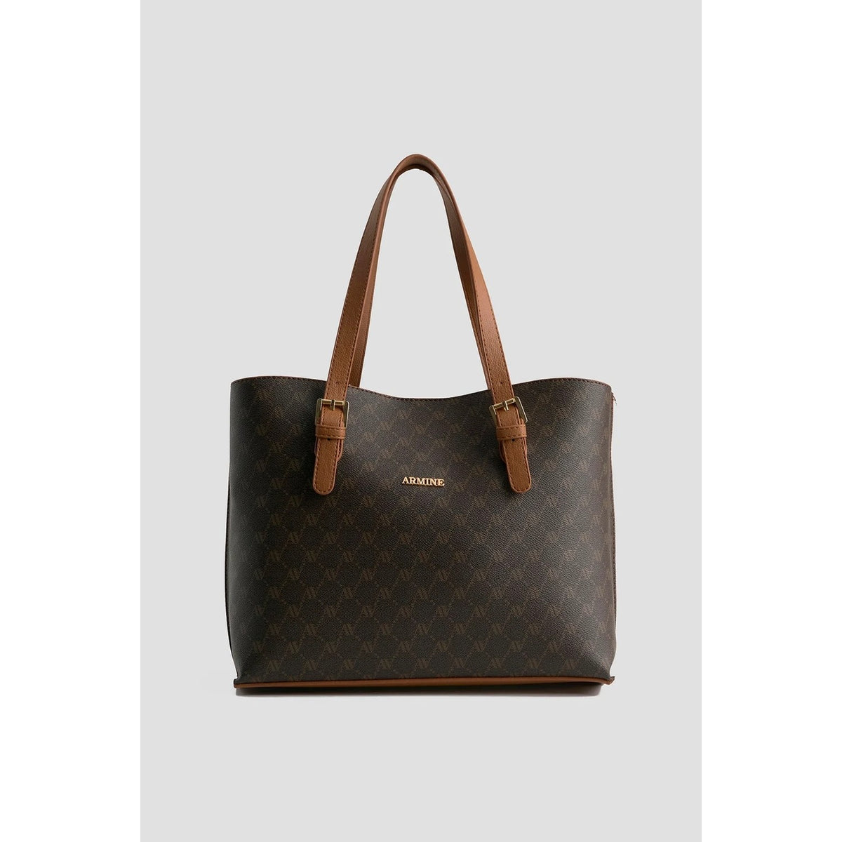 Armine Polka Dot Bag Coffee Timeless Fashion - MALLTURK