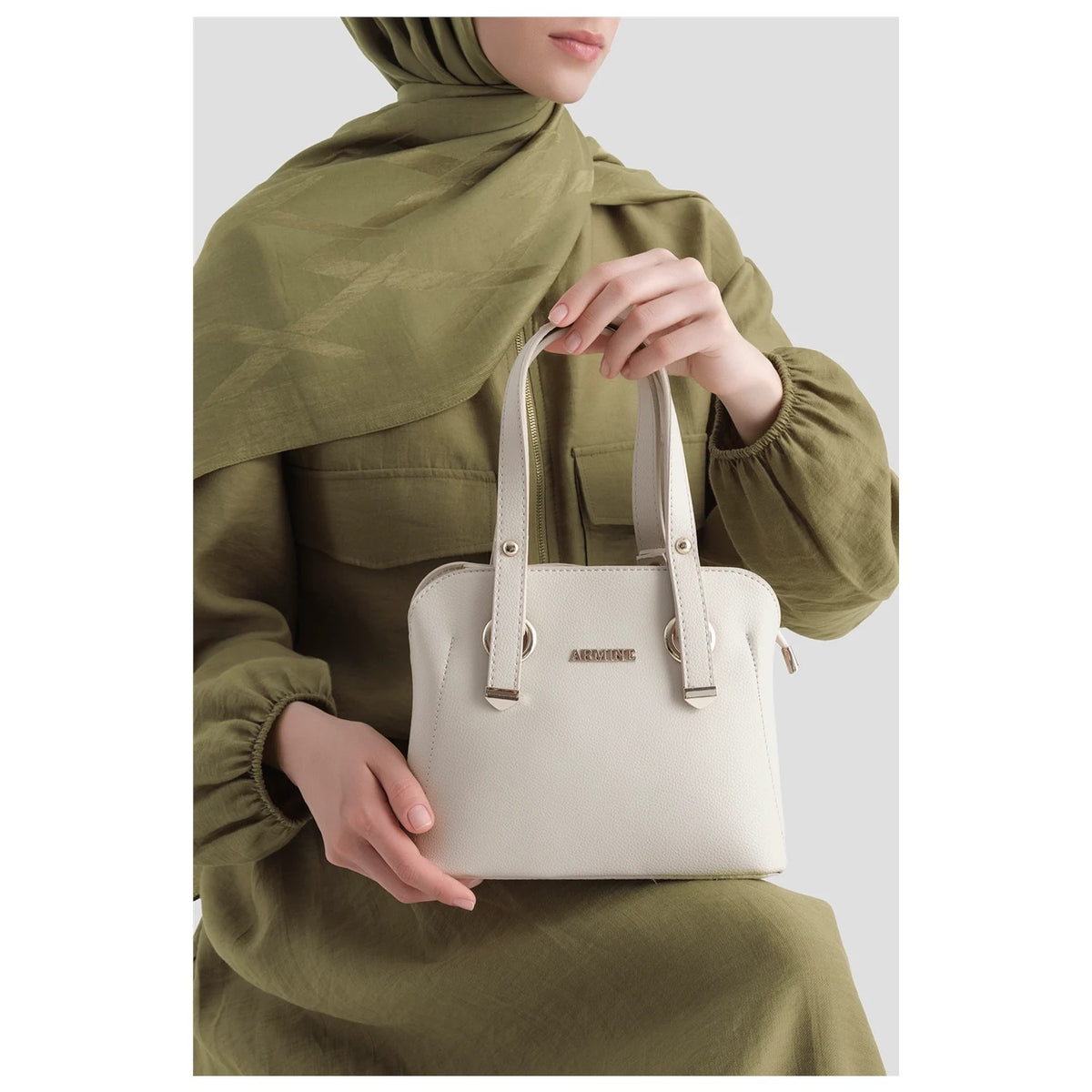 Armine Pia Bag Cream Everyday Women's Bag - MALLTURK