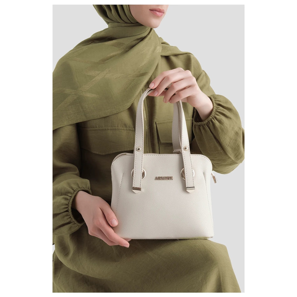 Armine Pia Bag Cream Everyday Women's Bag - MALLTURK