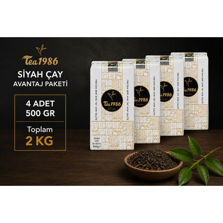 TEA 1986 black tea 500 g x 4 pieces Avantaj Paketi - MALLTURK