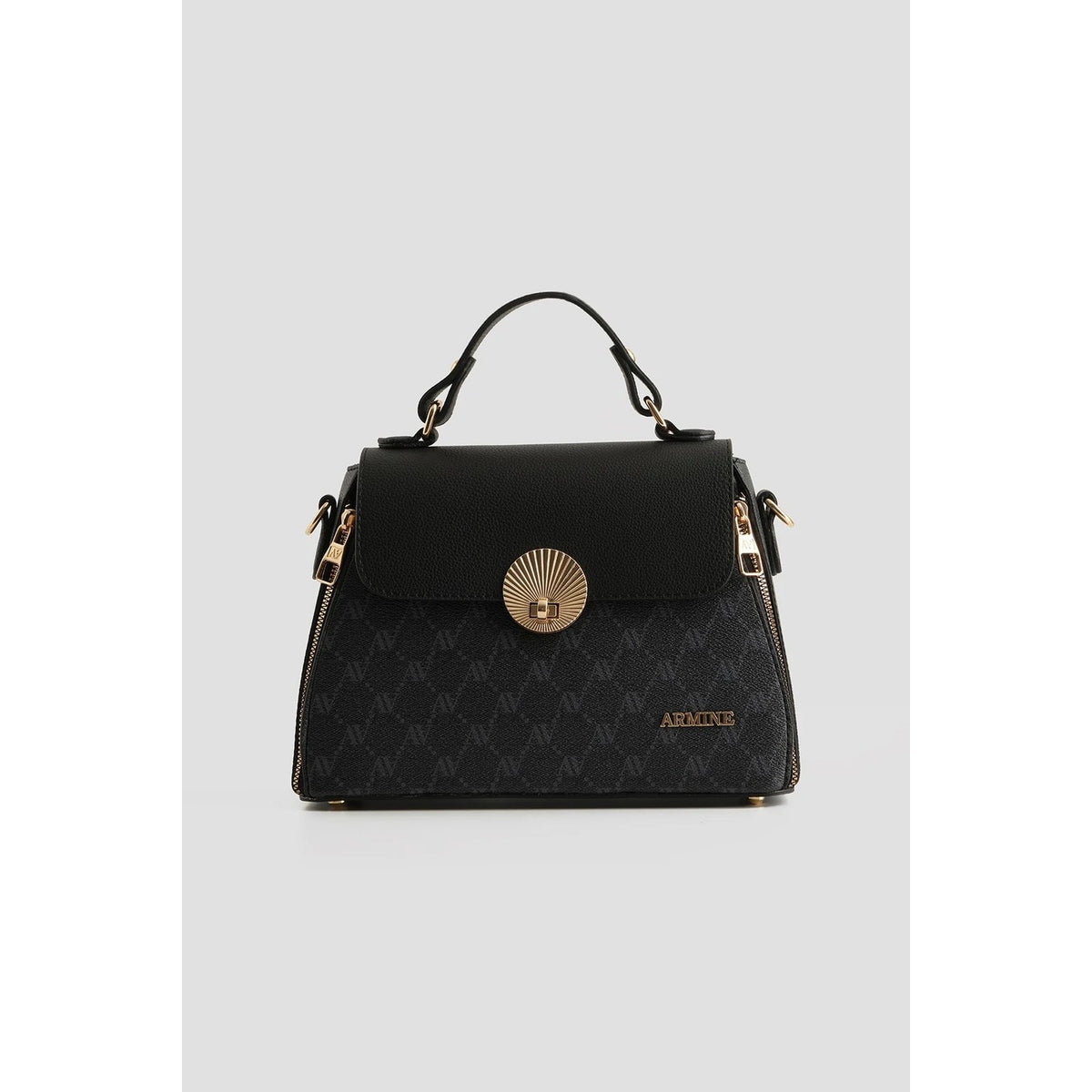Armine Polka Dot Bag Black Chic Women's Bag - MALLTURK