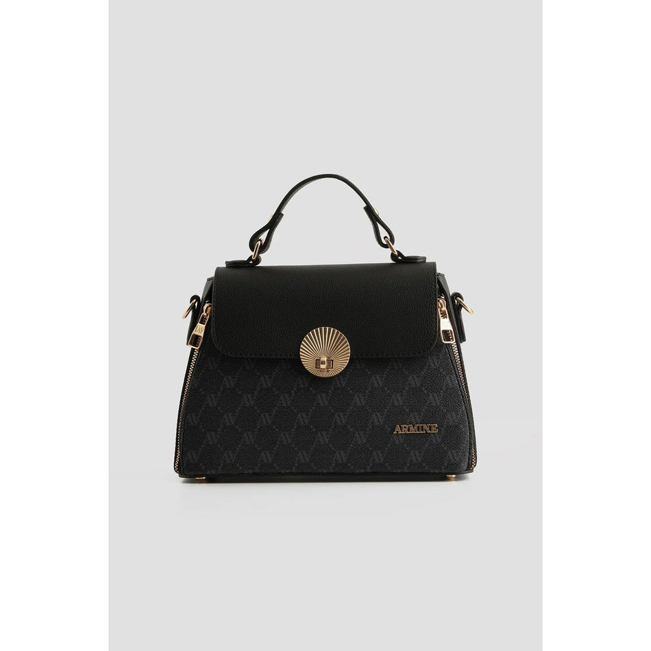 Armine Polka Dot Bag Black Chic Women's Bag - MALLTURK