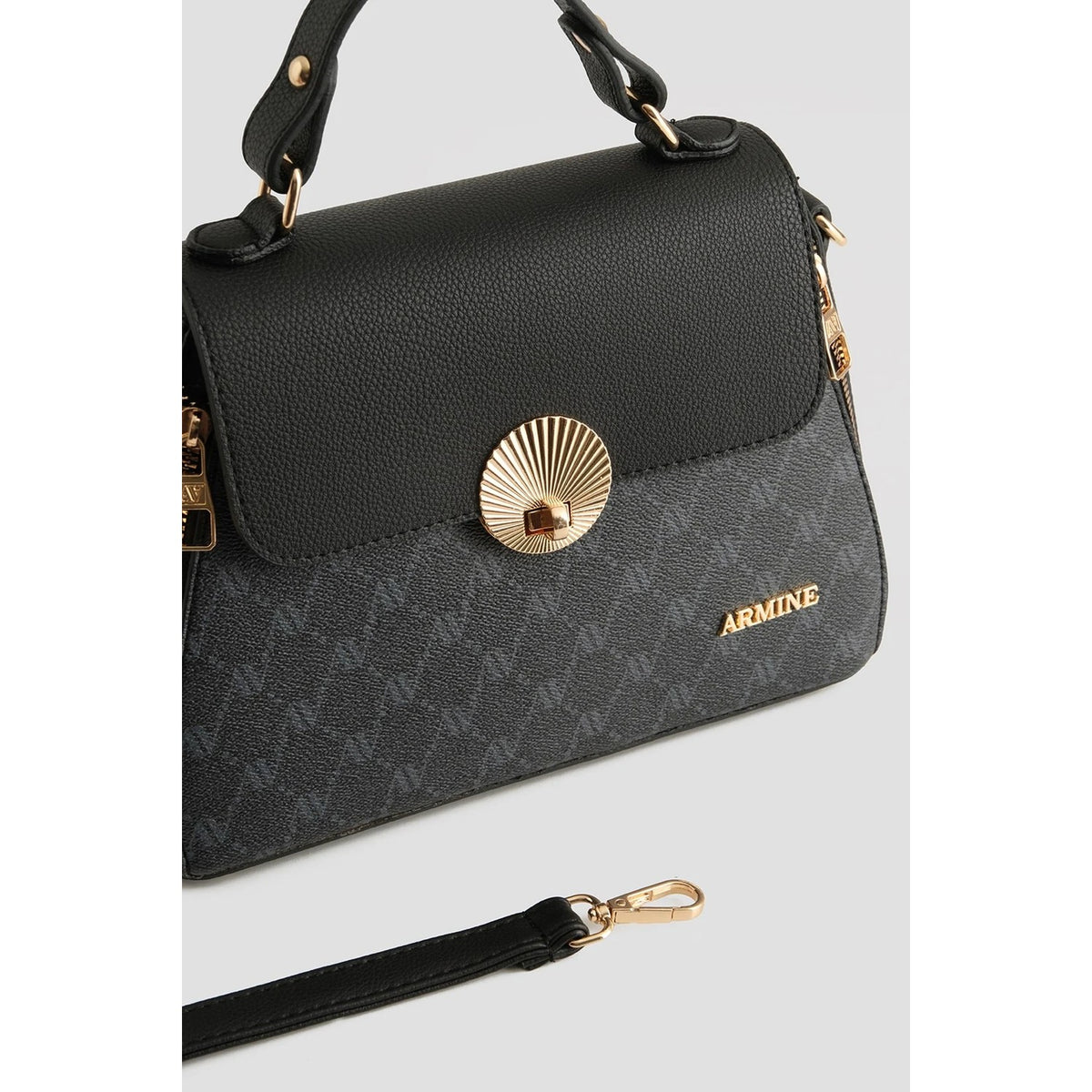 Armine Polka Dot Bag Black Chic Women's Bag - MALLTURK