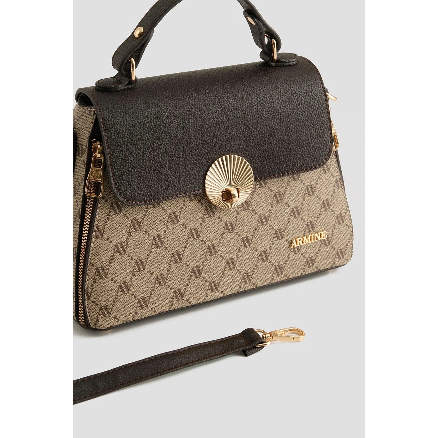 Armine Polka Dot Bag Mink Women's Handbag - MALLTURK