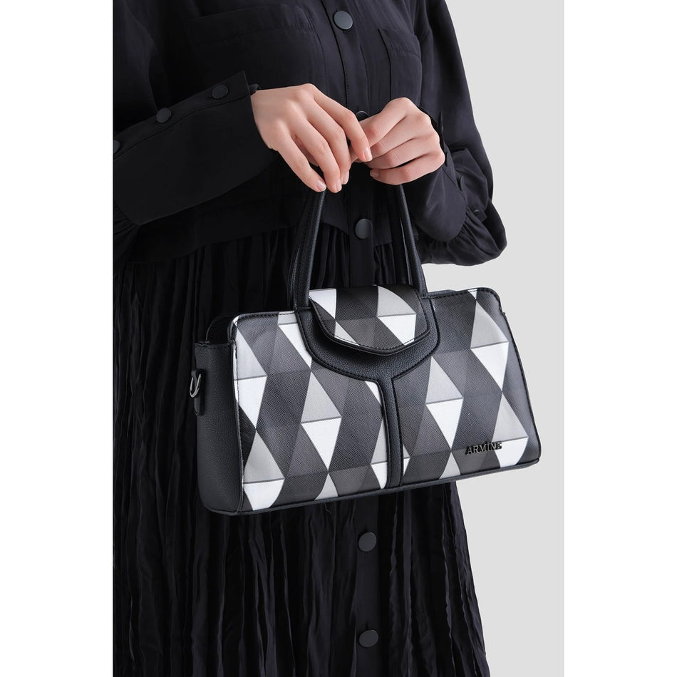 Armine Plaid Bag Black
