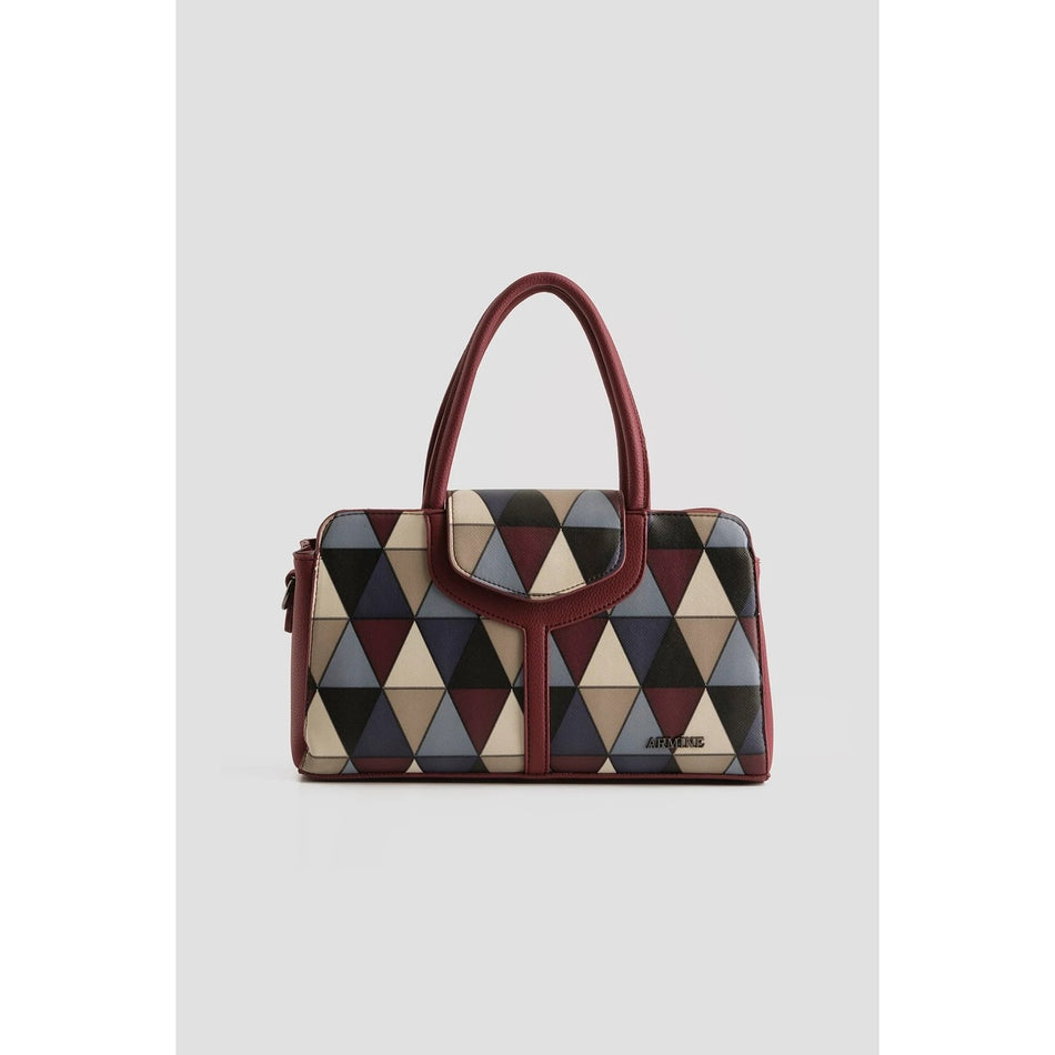 Armine Plaid Bag Burgundy