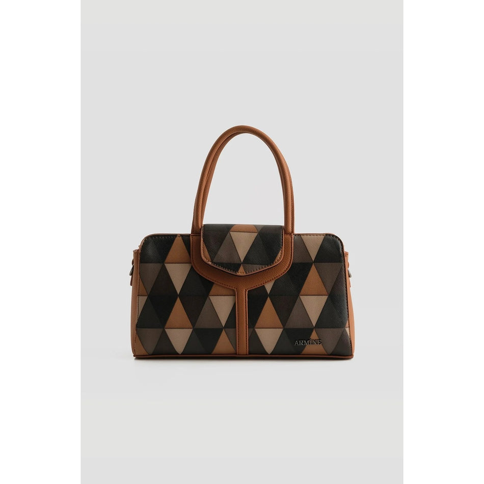 Armine Plaid Bag Tan