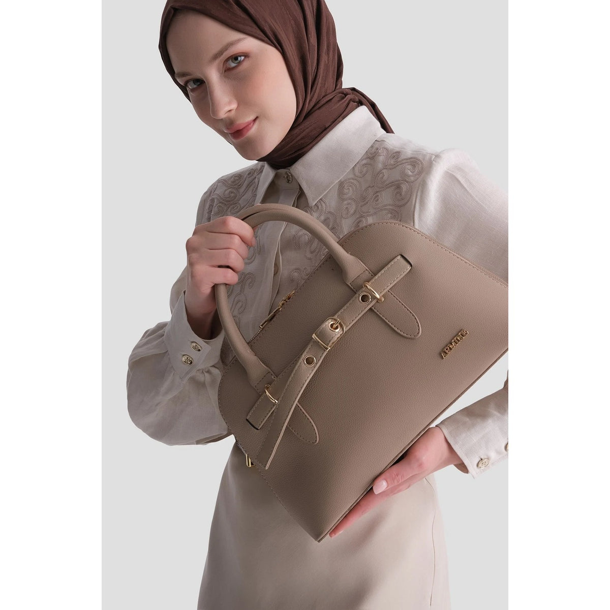 Armine Pia Bag Mink Elegant Women's Bag - MALLTURK
