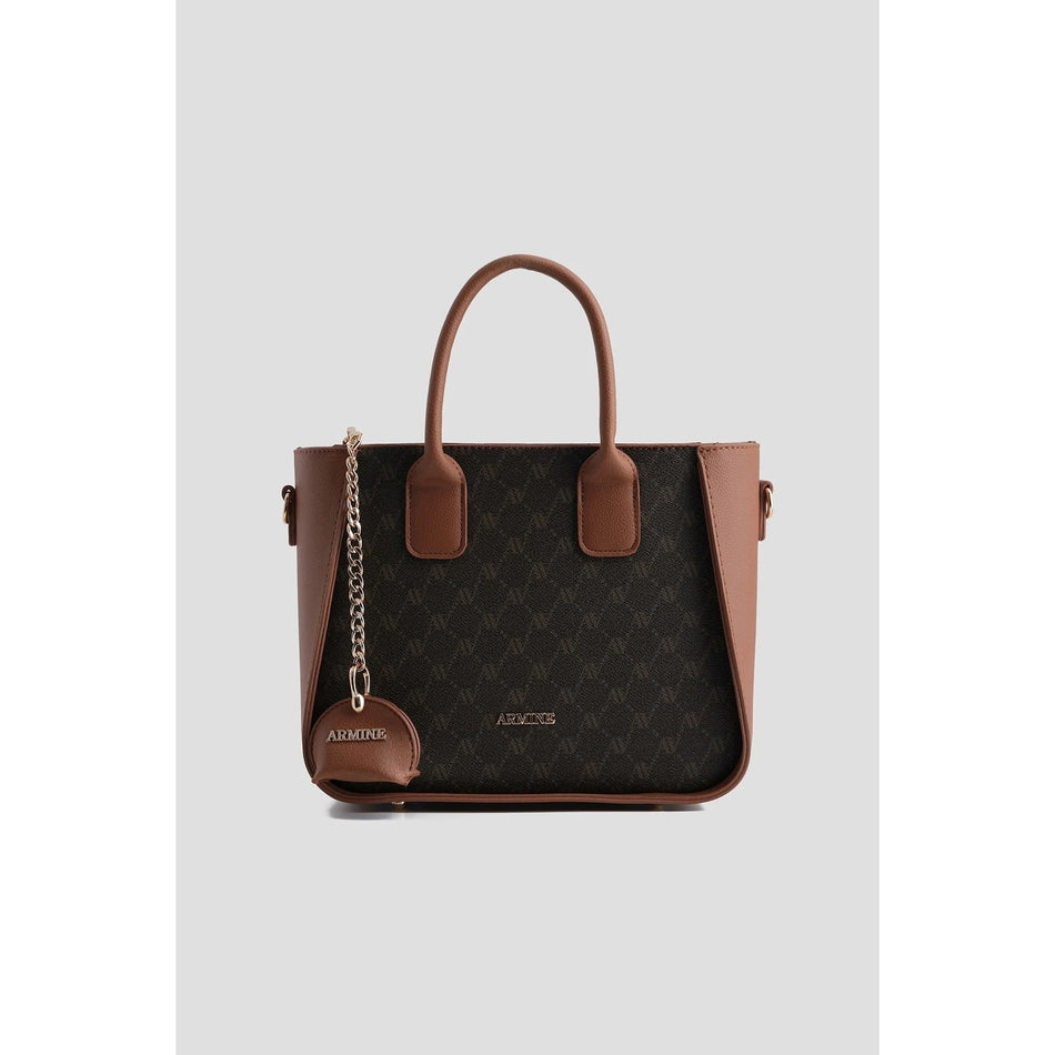 Armine Polka Dot Bag Coffee Chic - MALLTURK
