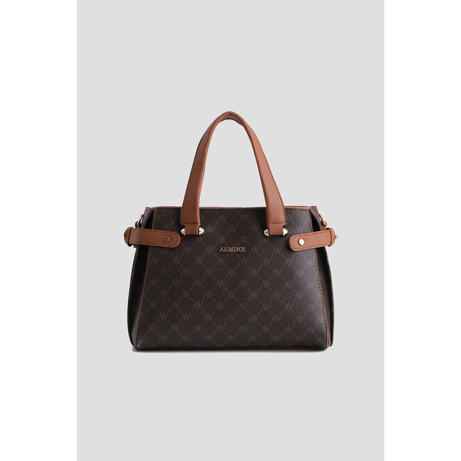 Armine Polka Dot Bag Coffee Women's Bag Edition - MALLTURK