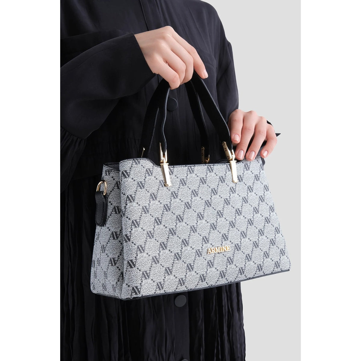 Armine Polka Dot Bag Grey Style - MALLTURK