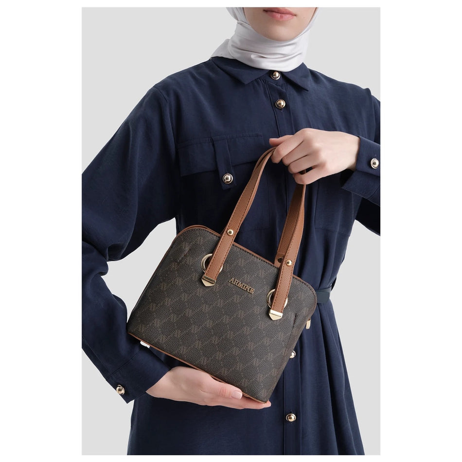 Armine Polka Dot Bag Coffee