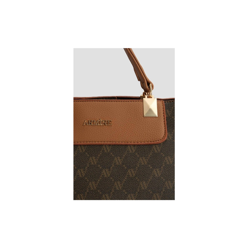 Armine Polka Dot Bag Coffee Sophisticated - MALLTURK