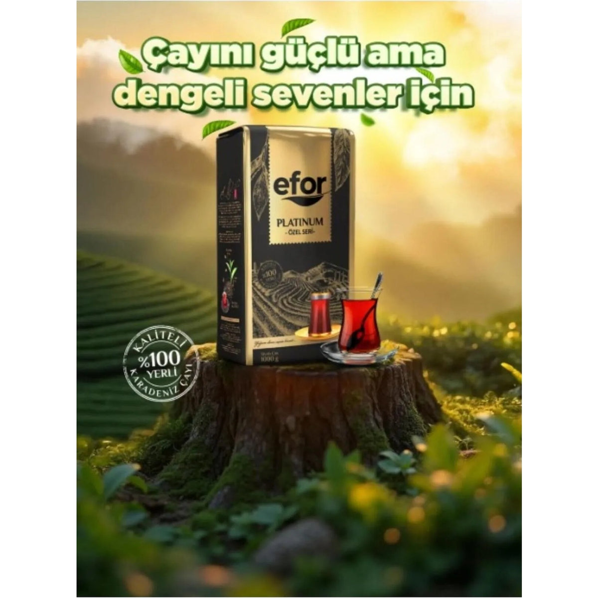 Efor tea Efor Platinum Ozel Seri loose leaf black tea 1000 g - 12-pack case - MALLTURK