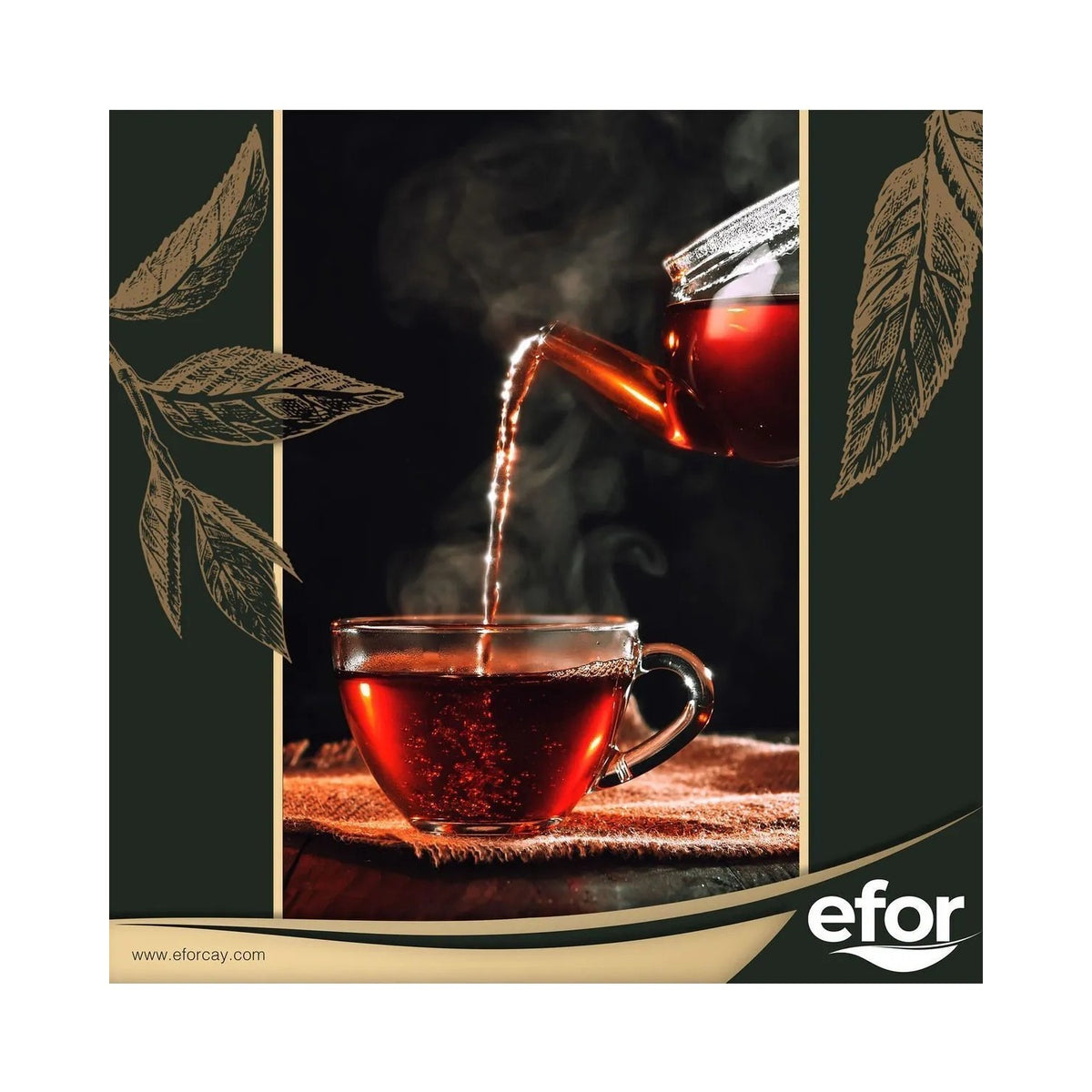 Efor tea Efor Platinum Ozel Seri loose leaf black tea 1000 g - 12-pack case - MALLTURK